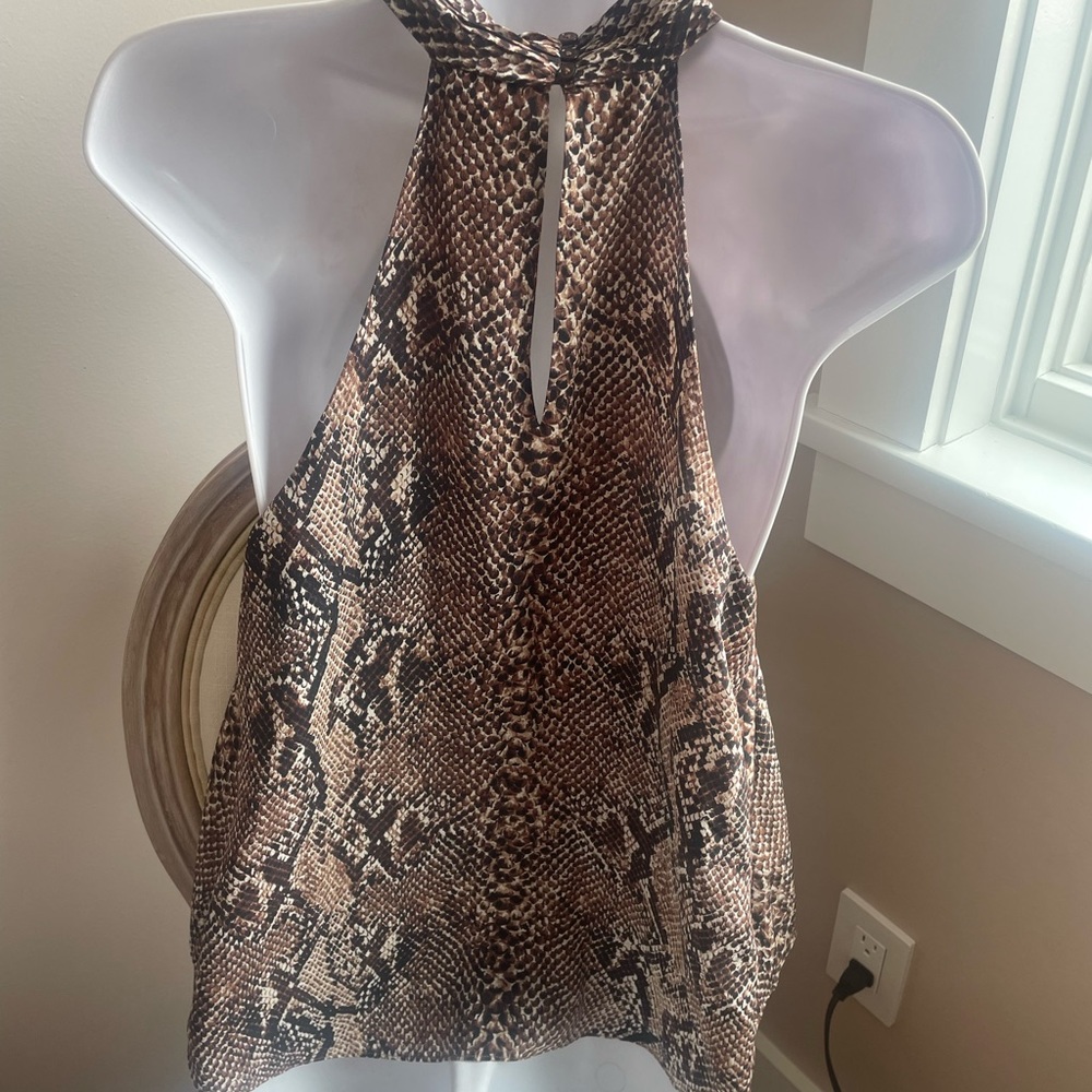 Joie Cedra B Python Print Silk Top - image 5